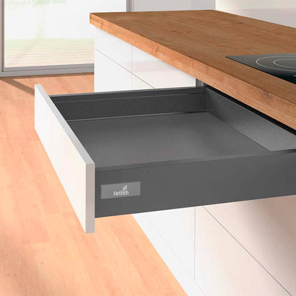 Cajón Atira Innotech de Hettich Antracita Montado