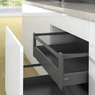 Gaveta Interior Atira Antracita de Hettich Montado