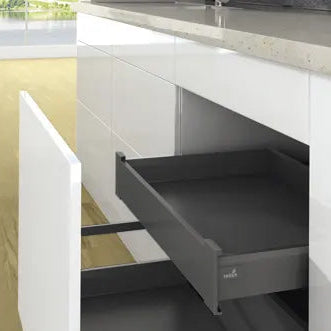 Cajon Interior Atira Antracita de Hettich Montado