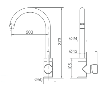 Grifo de cocina serie Lyon
