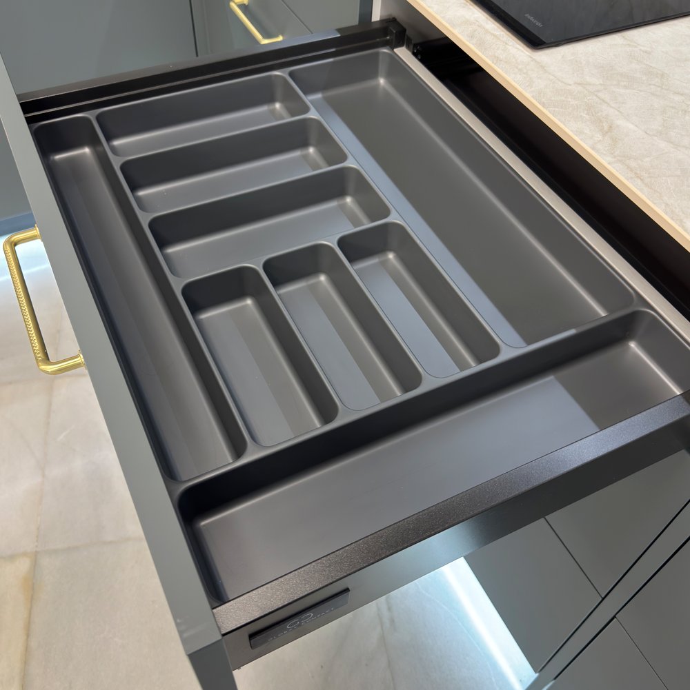 Cubertero para cajón Hettich PVC Antracita