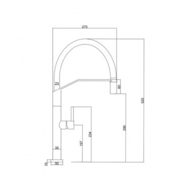Grifo de cocina serie Deva