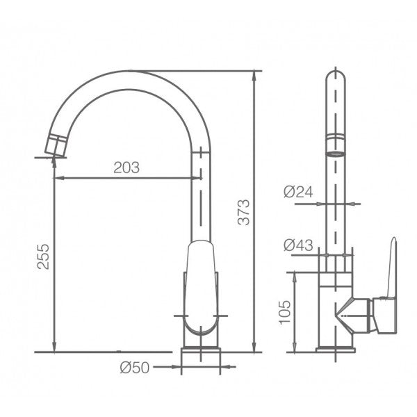 Grifo de cocina serie Belgica