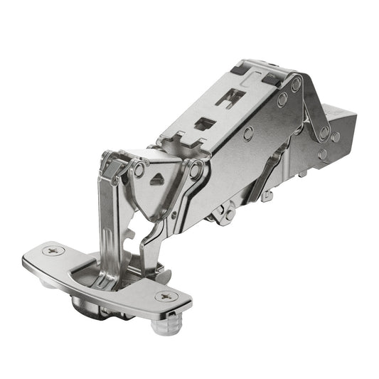 Bisagra de gran ángulo Sensys, con resalte cero y amortiguación integrada de Hettich 165º