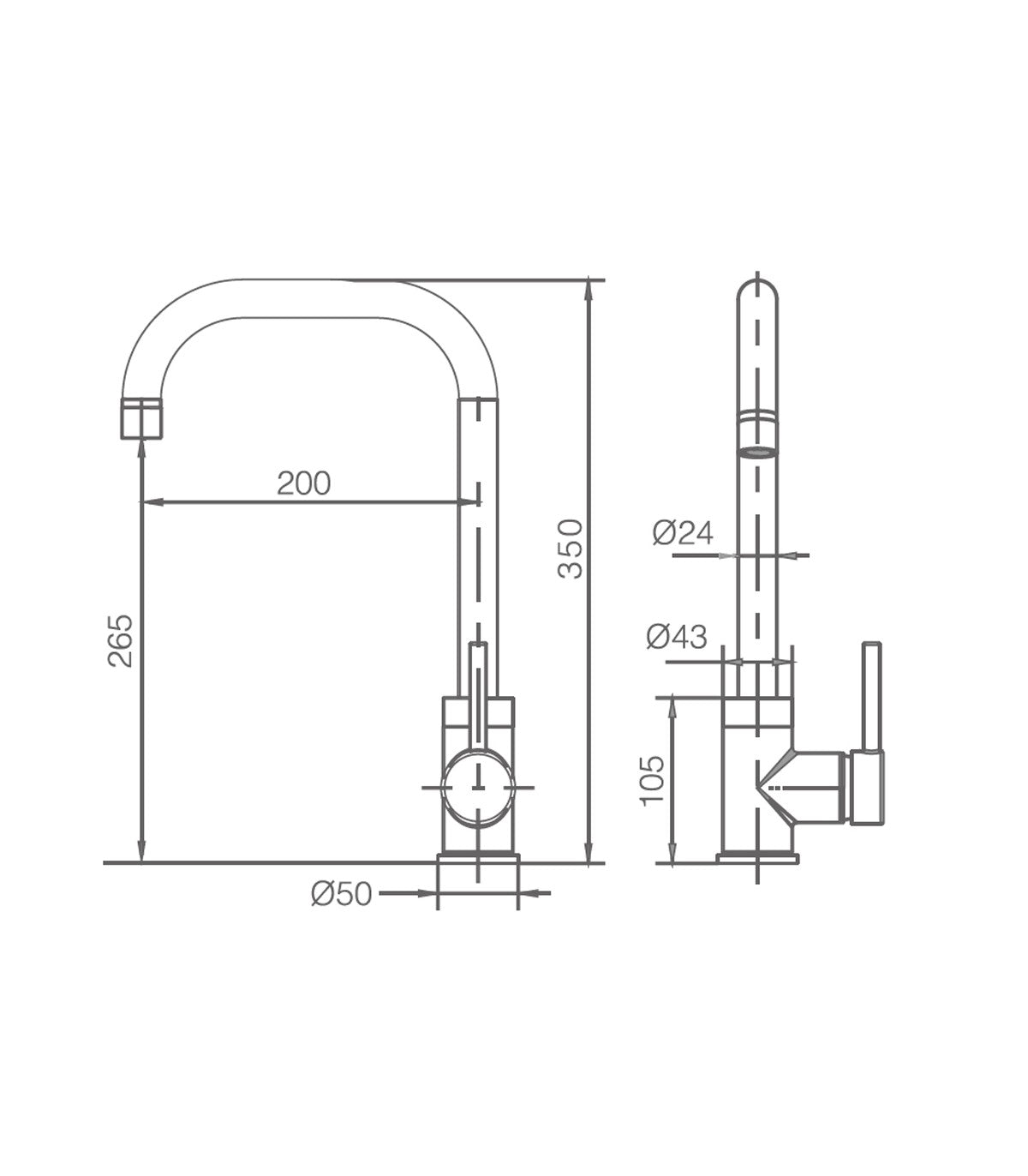 Grifo de cocina serie Loira